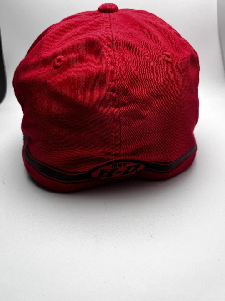 Gorra ajustada Harley-Davidson para hombre grande XL roja parche bordado motocicleta Foto 4 de 4