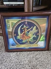 Vtg MILLER HIGH LIFE Girl on the Moon WITCH BEER MIRROR BAR SIGN  18" X 15.5"