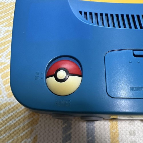 Nintendo 64 Pikachu Blue Edition Console Tested Works Mario Party 2 Version - Picture 3 of 20