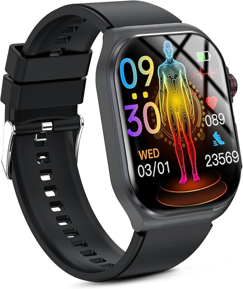 Men Women Smartwatch - 1.87'' Screen, Calls, Fitness Tracker - Image 3 of 4