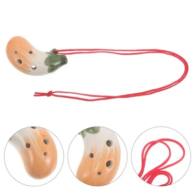 Ceramic Ocarina: Vegetable Shape 6 Hole Ocarina Alto C Flute - Traditional - Image 1 of 4