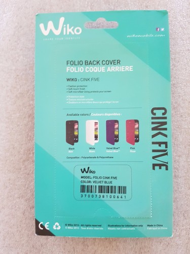 Wiko Original Coque Arrière étui portefeuille Wiko Cink Five rose, noir, bleu - Picture 10 of 12