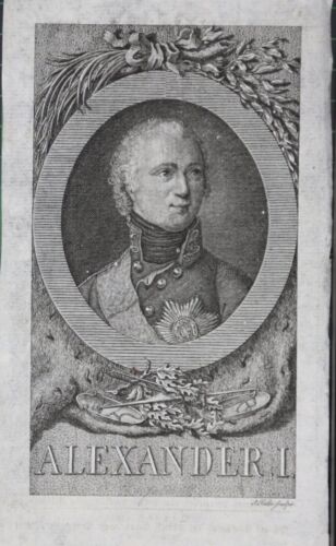 Alexander I Emperor Of Russia ( 18011825) Portrait Copperplate - Picture 1 of 1