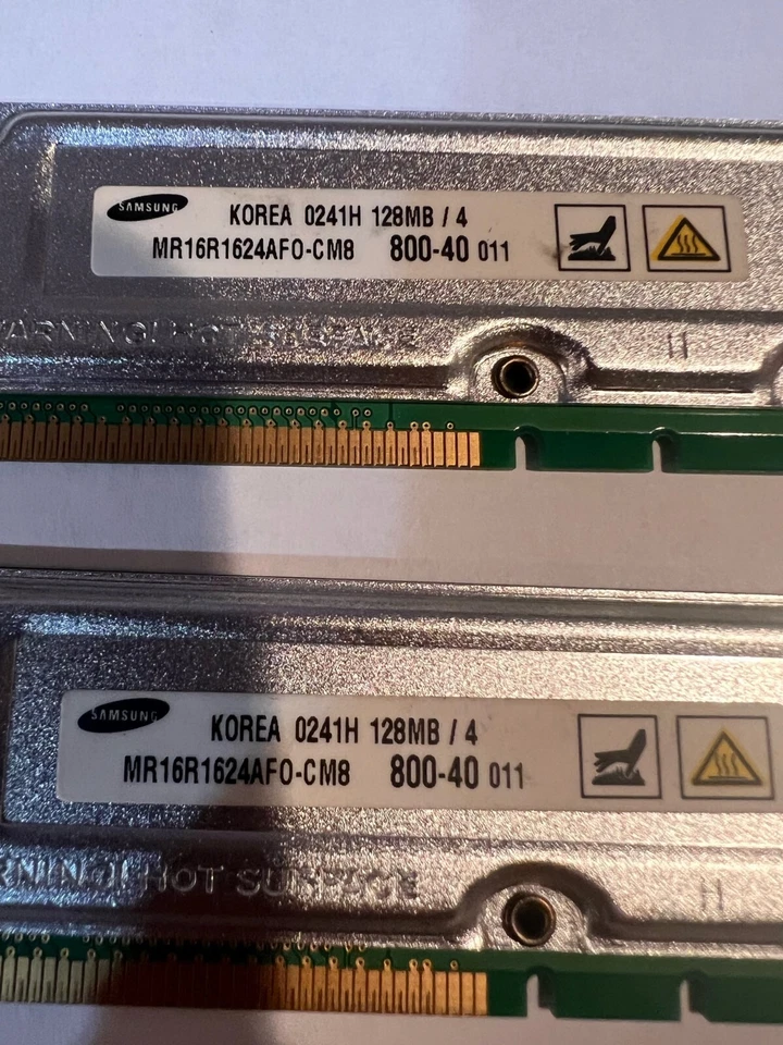 FOR DELL SAMSUNG MR16R1624AFO-CK8 128MB /4 Rambus 4ECC PC 800-45 800Mhz Memory - Image 2 of 2