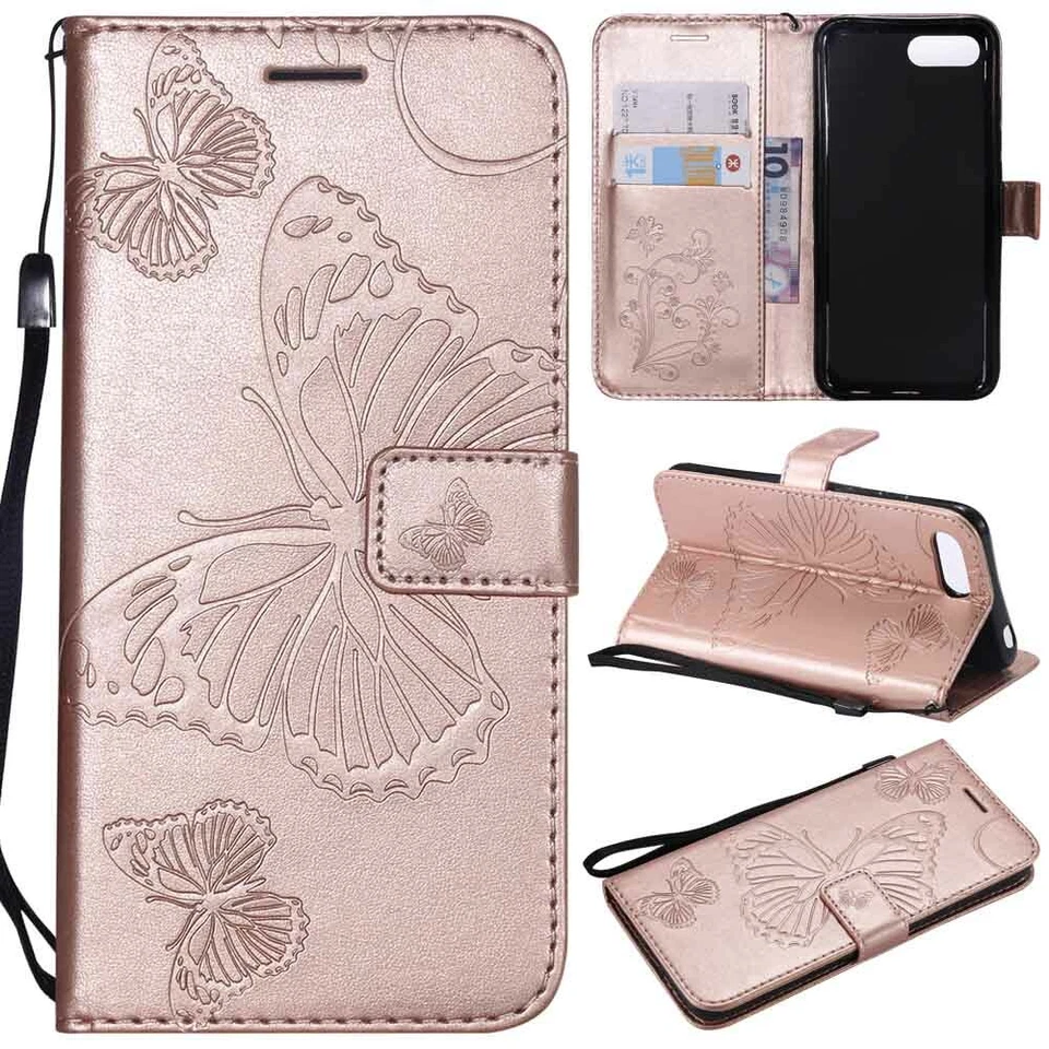 Funda de cuero tipo billetera a prueba de polvo para Huawei Honor 9 10 Lite 8X View 20 Foto 3 de 4