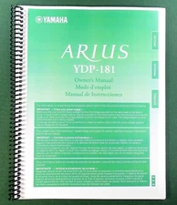 Yamaha YDP-181 Owner's Manual: 70 Pages & Protective Covers!