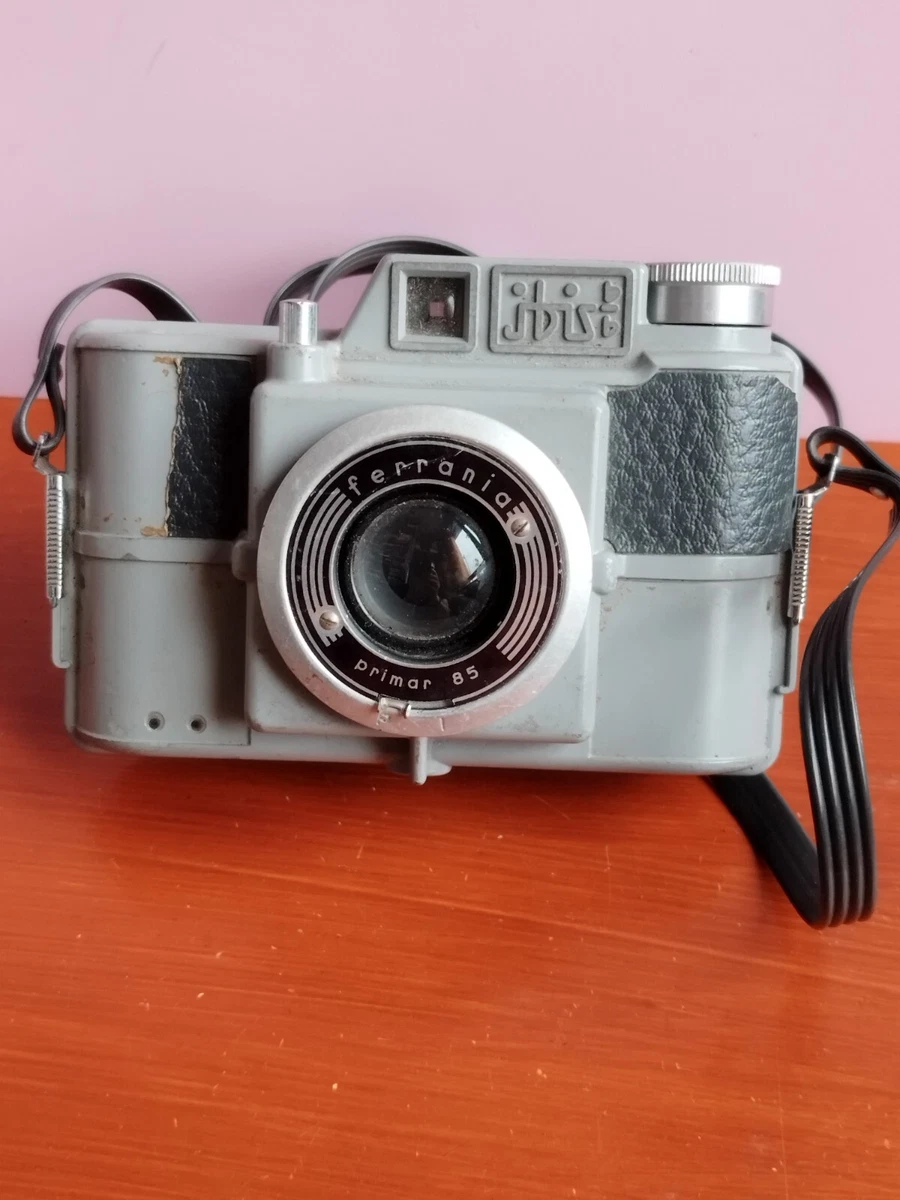 Appareil Photo Ancien Ferrania Ibis 6/6 Gris - Primar 85, Pour Collection, état D'usage