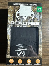 REALTREE Men's XL Baselayer Long Sleeve Top Dry Fusion, Heat Retention, Tagless