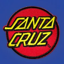 🔥 SANTA CRUZ 3+” Embroidered Iron On PATCH Skateboards Surf City CA Beach Ocean