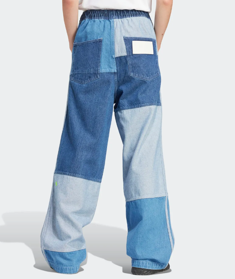 adidas / ボトム/S/コットン/IDG/KSENIASCHNAIDER/パッチワークジーンズ/IU2463 adidas KSENIASCHNAIDER Denim Patchwork Jeans Women's Casual Pants