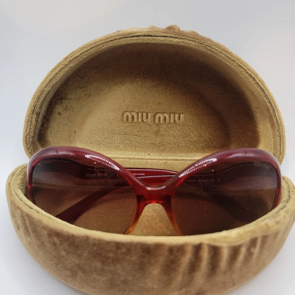 Red Women's Miu Miu Sunglasses for sale | eBay