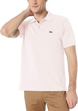 Authentic Lacoste Mens Classic Fit Short Sleeve L.12.12 Polo Shirt -Pink -NEW