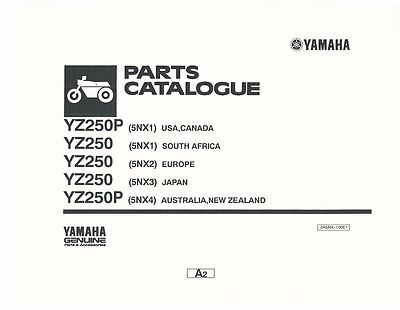 #ad Yamaha Parts Manual Book 2002 YZ250P $19.50