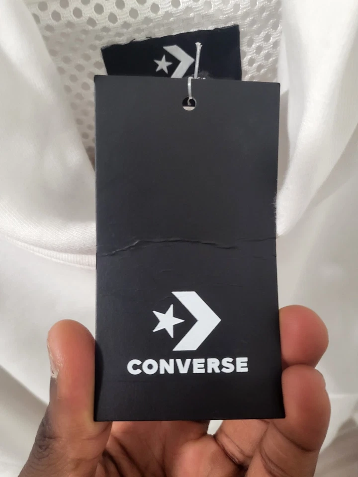 Sudadera con capucha Converse All Star blanca grande Foto 3 de 4