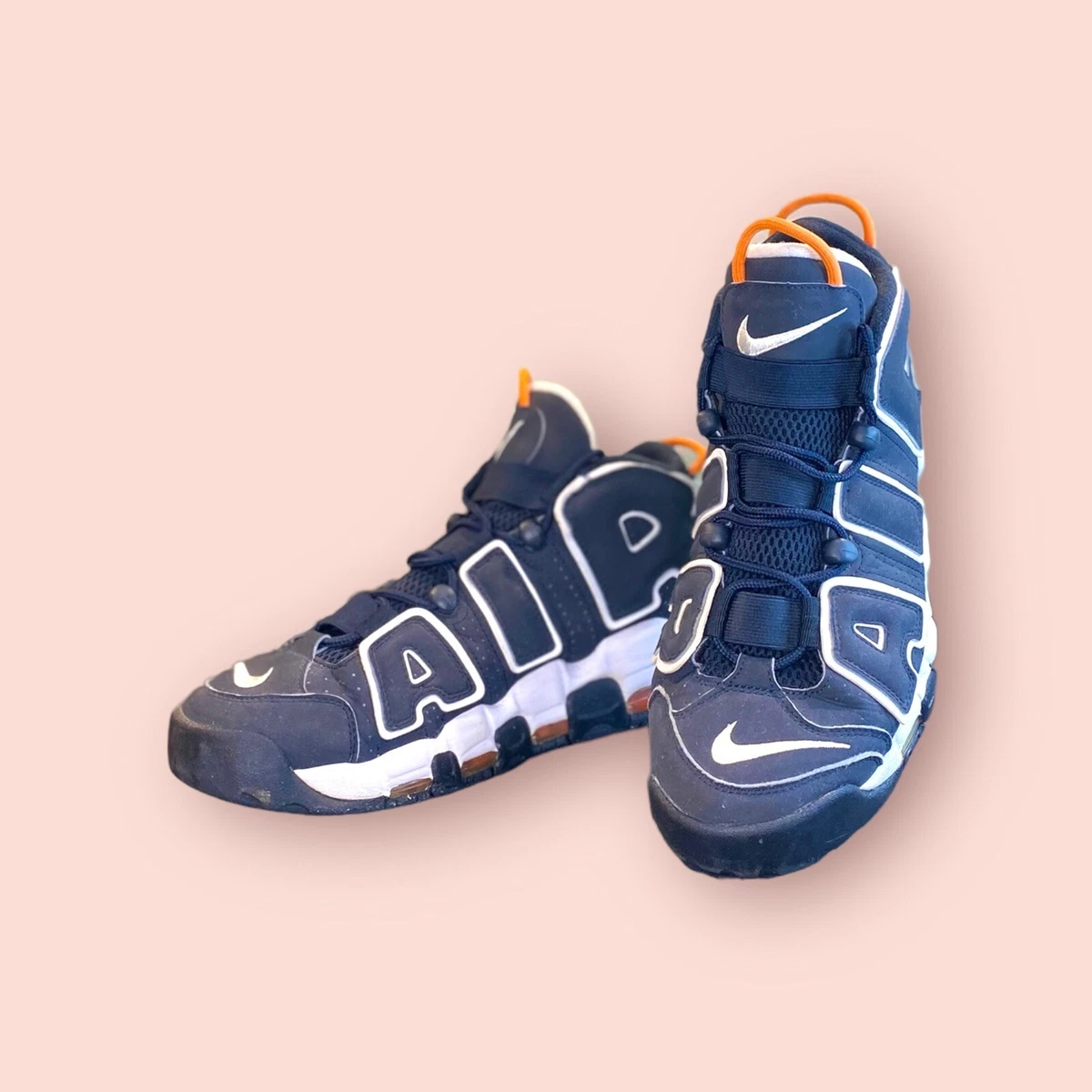 Nike Air More Uptempo 96 Pippen Mens 9.5 Obsidian Navy Blue Shoes