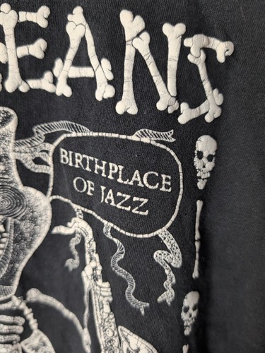 Vintage Large New Orleans Birthplace Jazz 1991 Bazaar creations Shirt Coonass - Picture 5 of 15