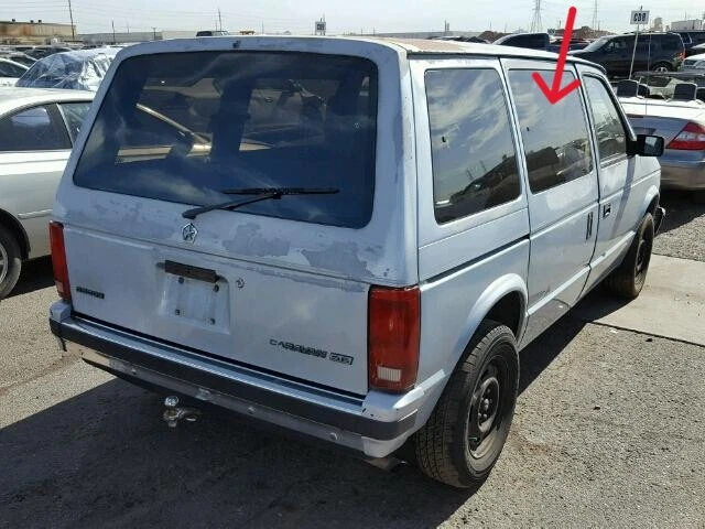 Caravana, Town & Country, Voyager: 1984, 1985, 1986-1990, puerta trasera derecha vidrio Foto 4 de 4