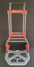 Milwaukee Hand Truck Folding Dolly 150 lb. Capacity Fold-up Hand Truck Cart Red