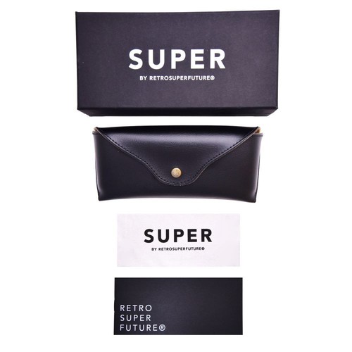 RetroSuperFuture Adamo-8HS/R FW18 Sunglasses Black/Warm Brown Square Shape 56mm - Picture 5 of 5