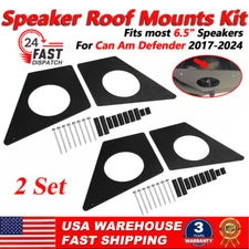 2 Set Speaker Roof Mounts Kit For Can Am Defender 2017-2024 Fits 6.5" Speaker US