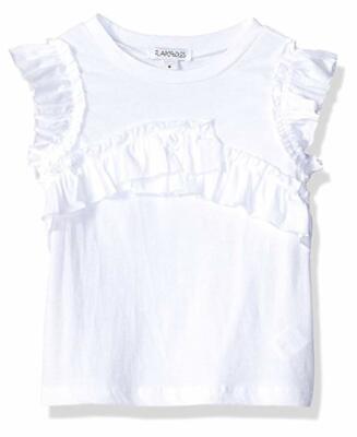 Flapdoodles Little Ruffle Front Girls Tee Size 5