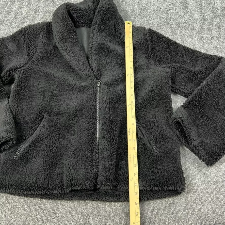 alo-yoga sherpa relax fit wide sleeves full zip jacket