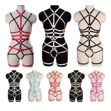 NEW rave party harness WHITE fetish cosplay intimates valentines day