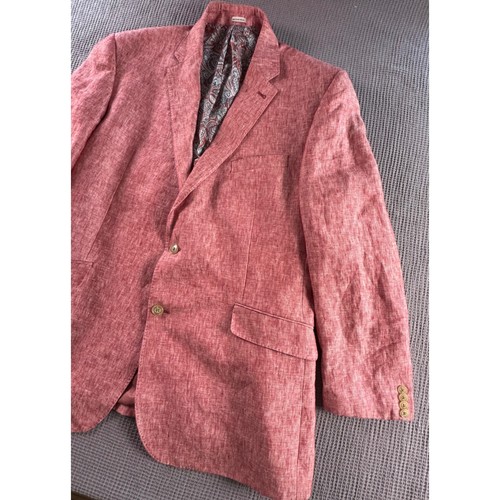Joseph Abboud 100% Linen Blazer Suit Jacket Pants Set Mens 48L 36x30 Pink - Picture 5 of 18