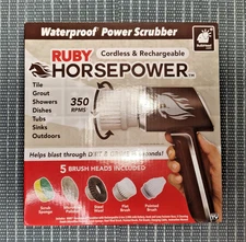 Ruby Horsepower Cordless Rechargeable Handheld Portable Power Scrubber