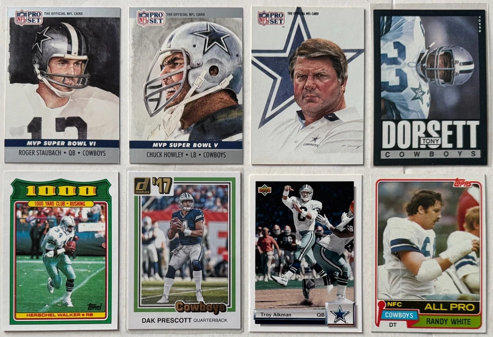 Dallas Cowboys NFL Football Card Lot of 40 Topps Fleer Panini 1970s to 2000s - Image 2 of 4