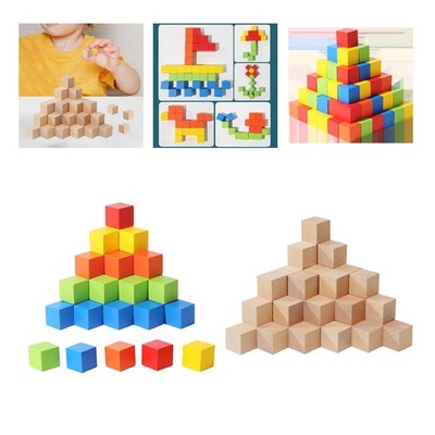 50Pcs Wooden Blocks Math Sorting Toys,Puzzle,Learning,Mini Counting Play Small