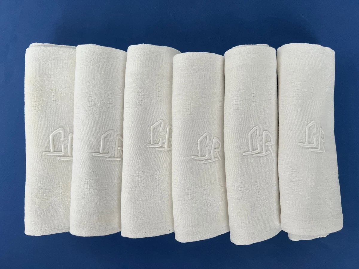 Lot De 7 Grandes Serviettes Avec Liteaux Rouge . Napoléon I