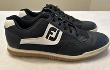 FootJoy Golf Shoes Men’s Size 8 Black GreenJoys Spikeless Tiger 45382