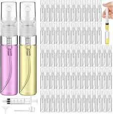 60PCS Mini Spray Bottles 5ml - Travel Perfume Atomizers & Essential Oil Containe