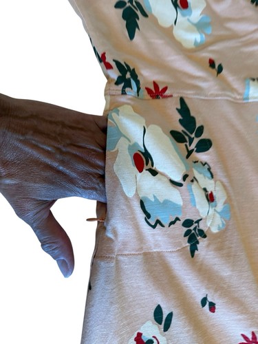 TOAD & CO Kleid Gr. XL Blumen Midi Ärmellos Tank Top Dress Reißverschluss Tasche - Bild 3 von 9