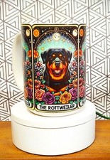 15 oz. Taza de café con tarjeta del tarot Rottweiler. Hermoso