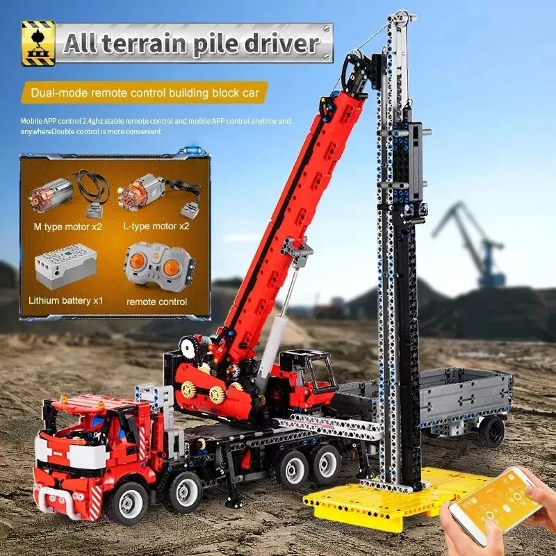 MOULD KING 17003 – All-Terrain Pile Driver Crane Truck | 2,828+ Pcs - NEW - Image 2 of 4