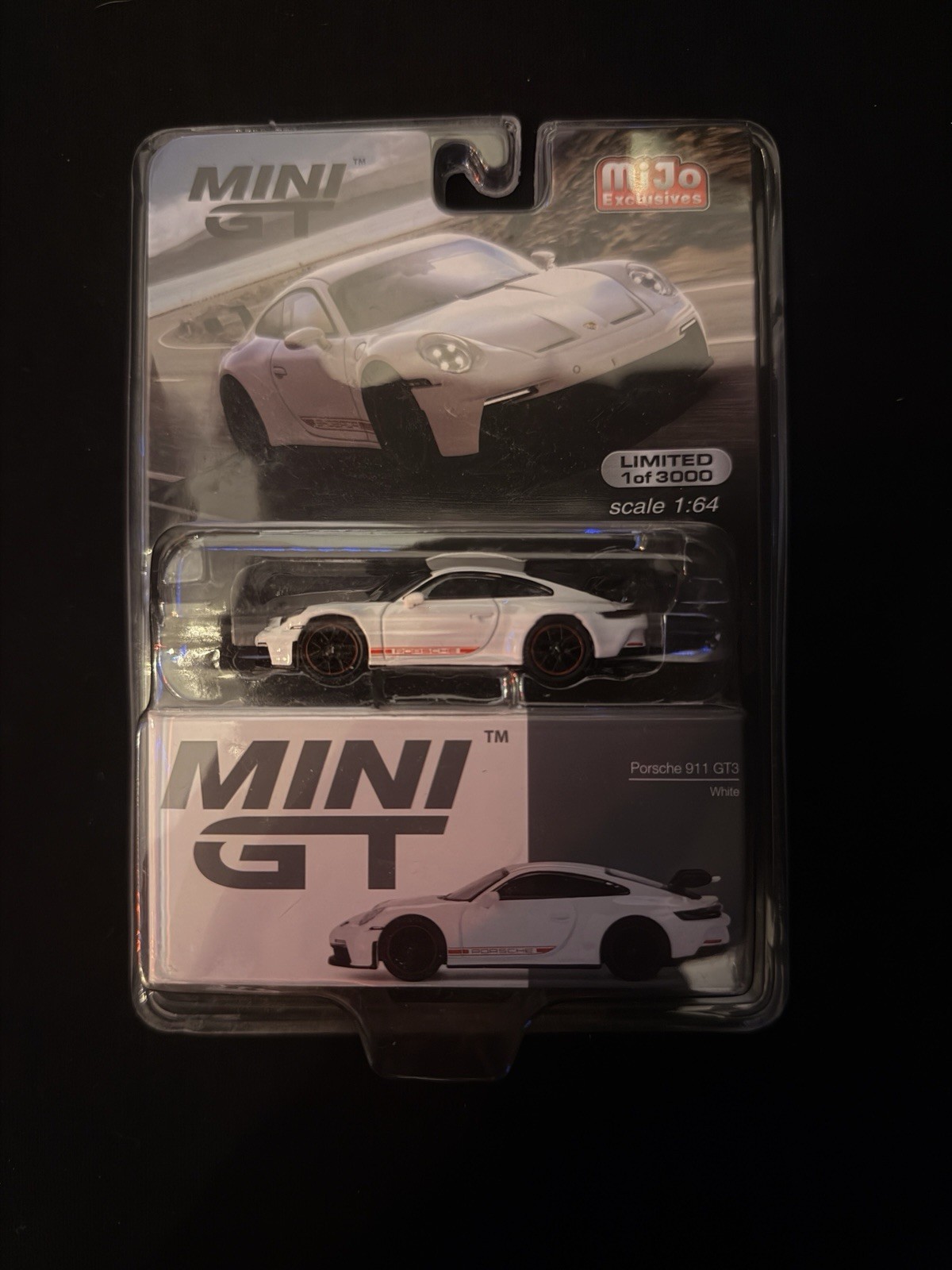 1/64 MINI GT MIJO EXCLUSIVES PORSCHE 911 (992) GT3 WHITE 1 OF 3000