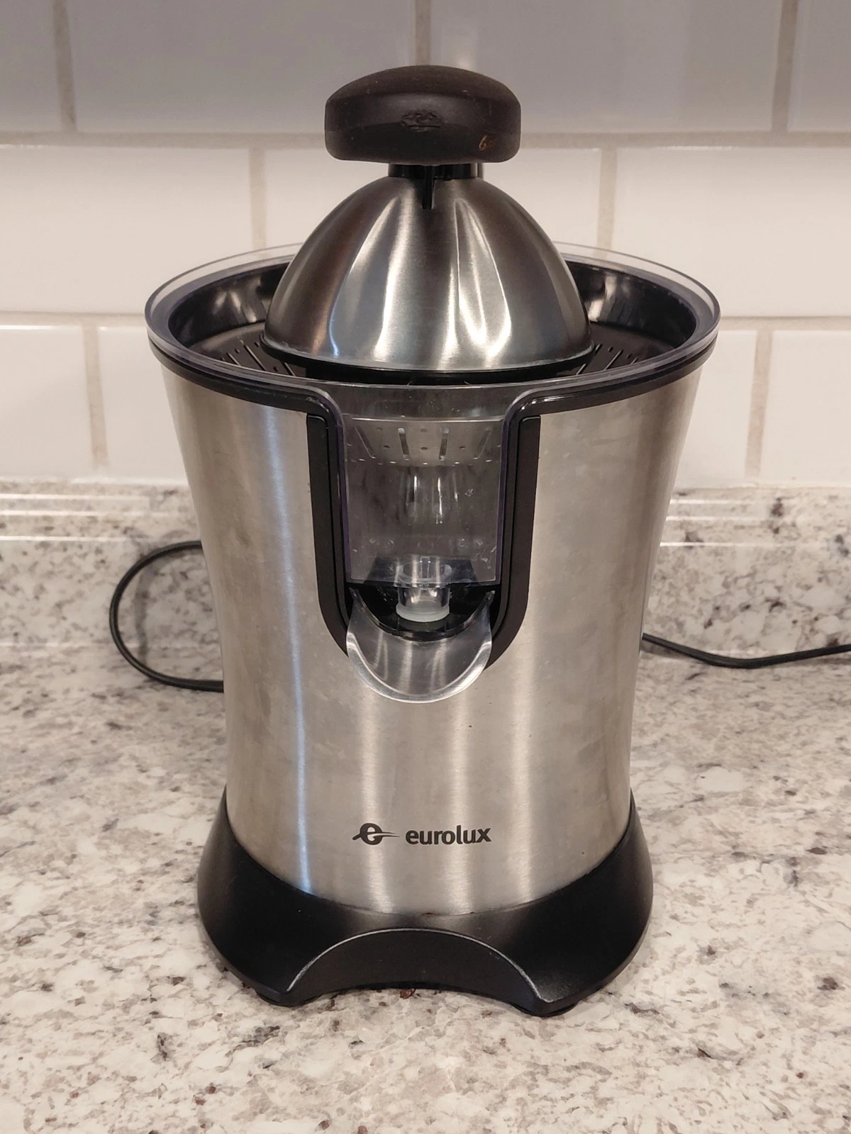 Eurolux Electric Citrus Juicer ELCJ-1600S Silver Black Stainless Steel Tested