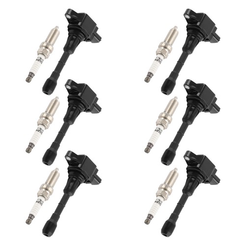 Set of 6 Ignition + Spark Plugs For Infiniti EX35 FX35 G25 G35 X35 M35 Q50 UF550 - 第 1/12 張圖片