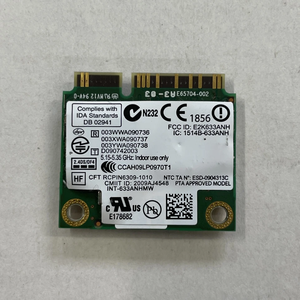 Intel Centrino Ultimate-N 6300 Dual Band PCIe 802.11a/g/n Wifi Card 633ANHMW - Image 2 of 2