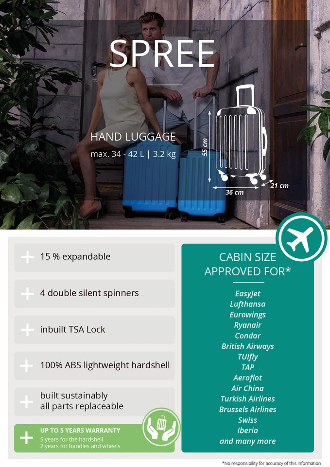 HAUPTSTADTKOFFER - Spree - Handgepäck Trolley Hartschalenkoffer, 55 cm, 42 Liter - Bild 4 von 4