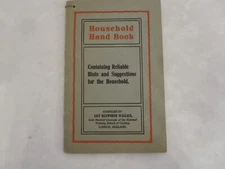Vintage Booklet Rumford Chemical Works Household Hand Book Lily Haxworth Wallace