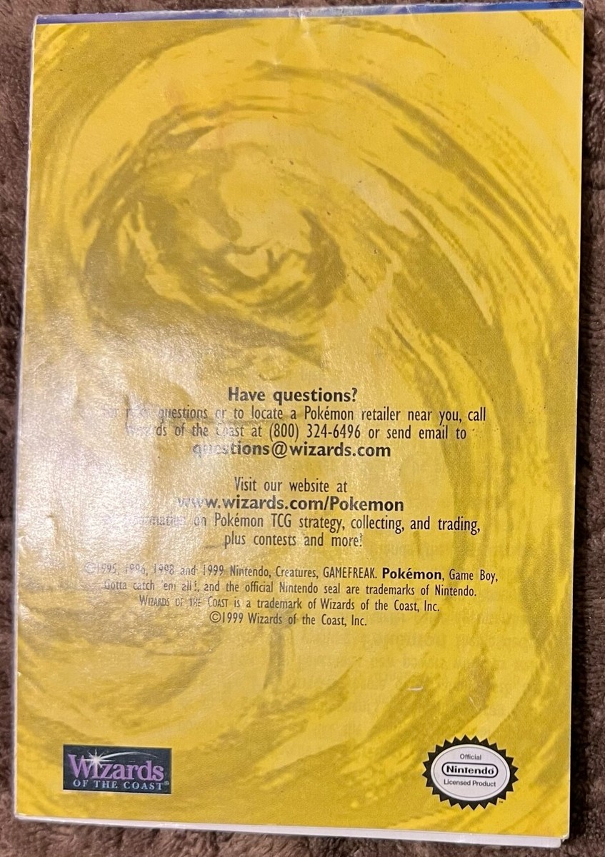 pokemon trading card game gen 1 Pokemon Trading Card Game Starter Rules Version 1 Booklet Gen 1 WotC 1999