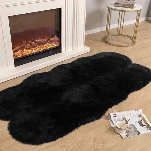 Latepis Faux Fur Sheepskin Area Rugs Soft Shaggy Carpet for Living Room Bedroom - Picture 168 of 219