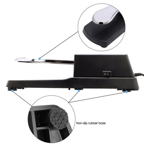 NEW Damper Sustain Pedal Foot Switch For Yamaha Electronic Piano Keyboard Black - Picture 8 of 12