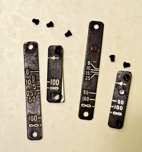 Graflex 4x5 Crown Speed Graphic Focus Scales Two Sets Complete