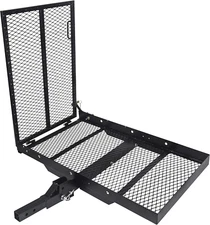 Hitch Cargo Carrier with Ramp Foldable Hitch Mount Wheelchair Carrier Mobility S
