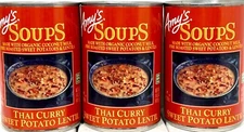 Amy's Organic Thai Curry Sweet Potato Lentil 14.5 oz (Pack of 3) ~ SALE