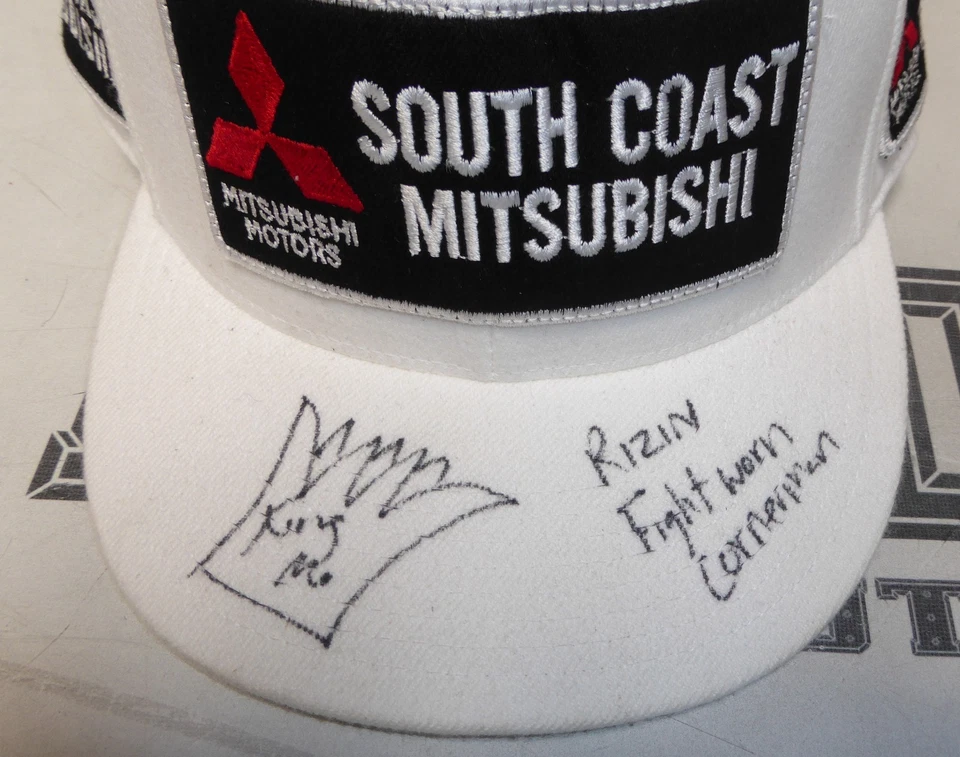 King Mo Lawal Signed 2015 Rizin FF GP Cornerman Fight Worn Used Hat PSA/DNA Auto - Image 2 of 4